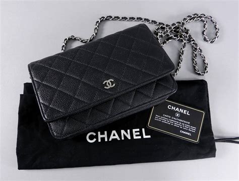 Chanel Wallet On Chain WOC Black Caviar Silver 